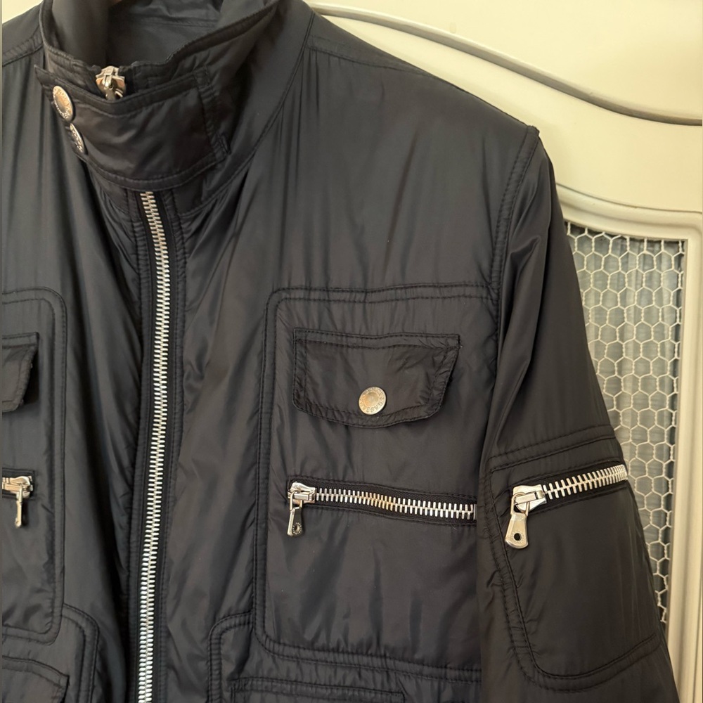 Dolce & Gabbana 🖤 Vintage AW03 Black Cargo Down Lightweight Jacket IT Size 50 - Picture 6 of 12